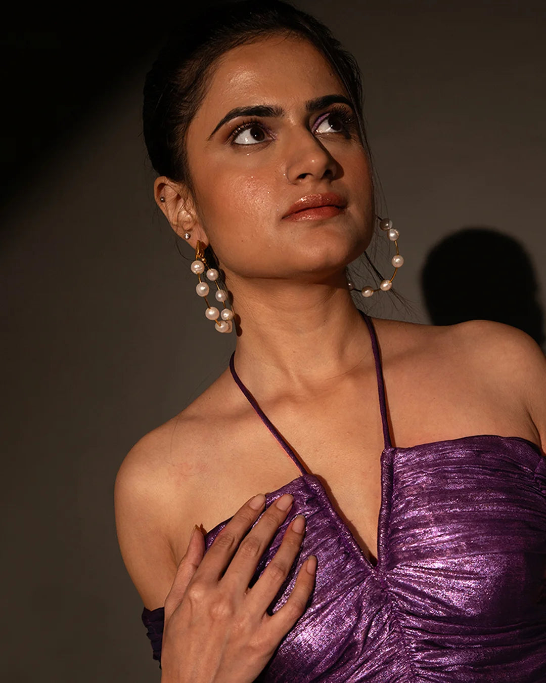 VIOLET RUCHED DRESS