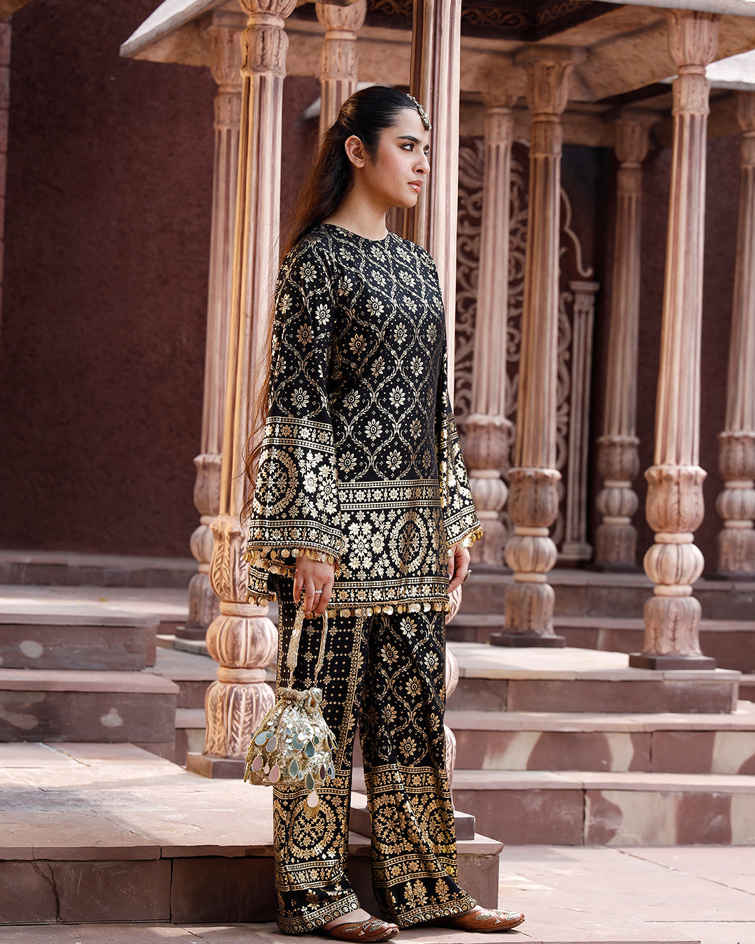 Bandhani Co-ord set BLACK