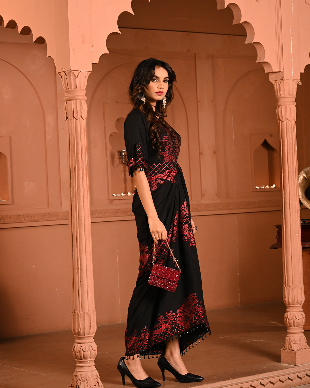 Red Safa Shirtdress