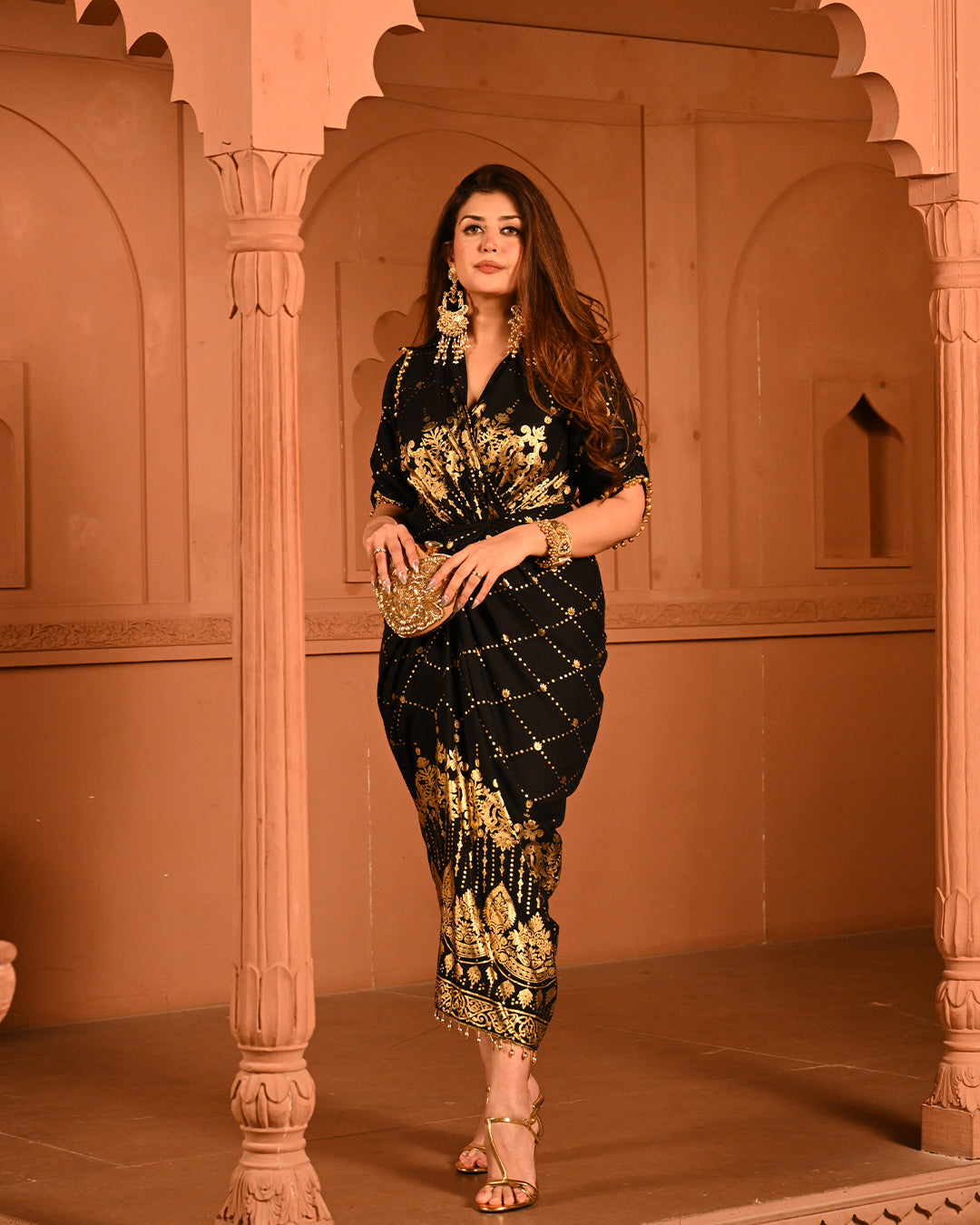 Black Ghunghroo shirtdress