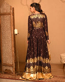 Brown sitara Anarkali