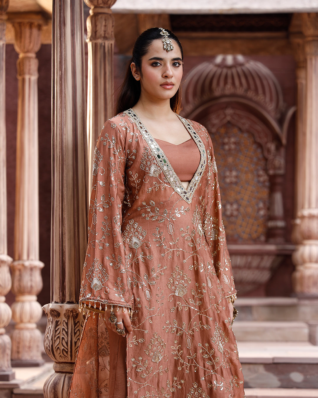 Mauve Pink Choga set