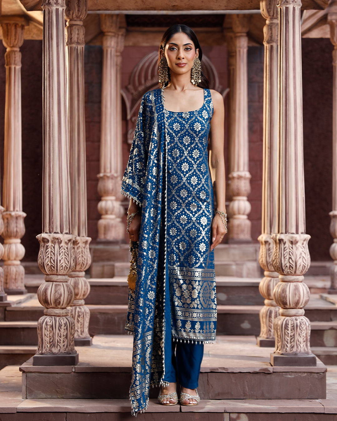 Bandhani Suit set Blue