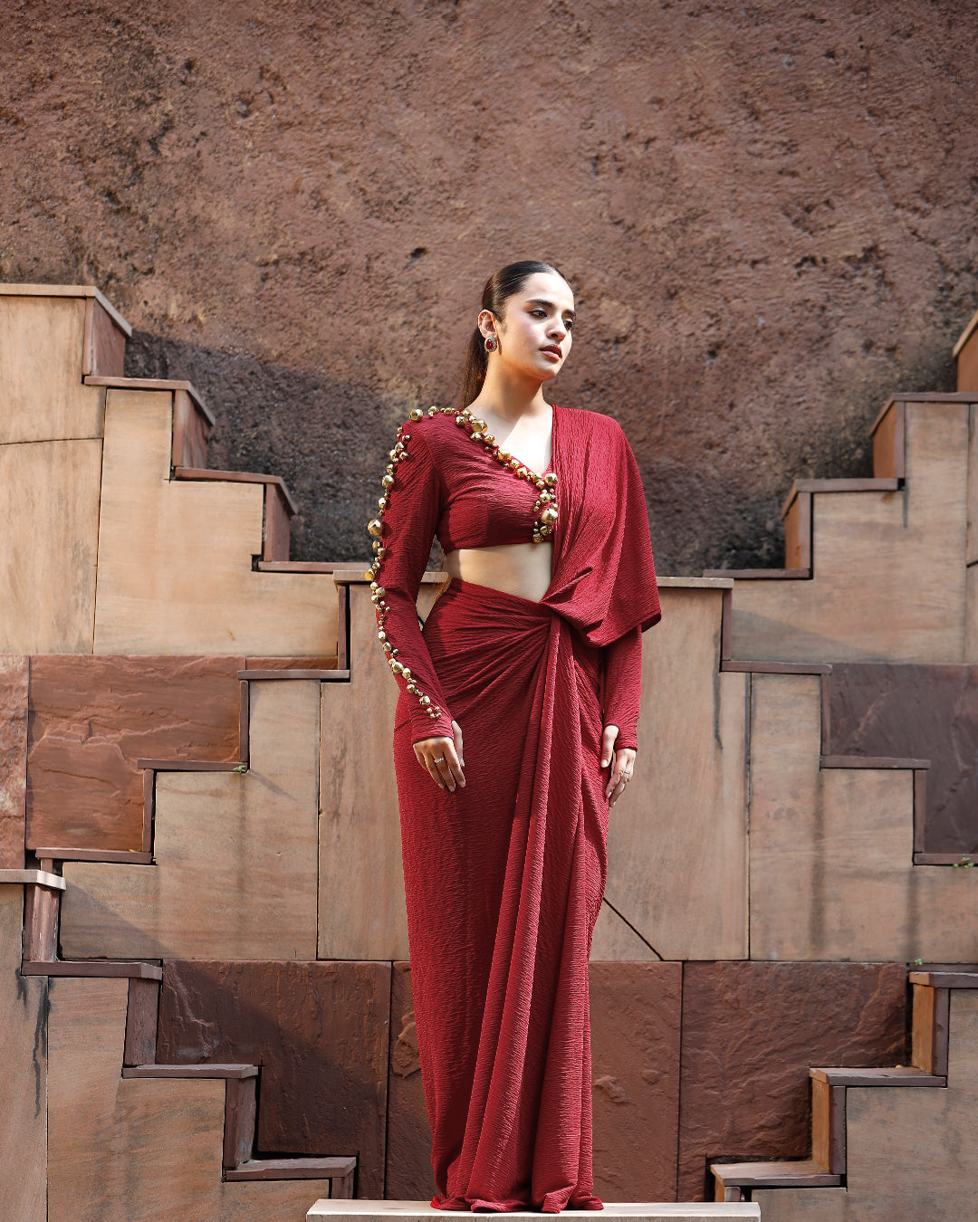 Jhankaar Red saree