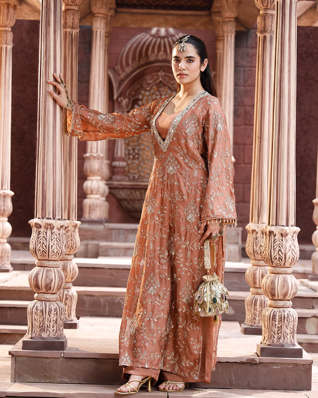 Mauve Pink Choga set