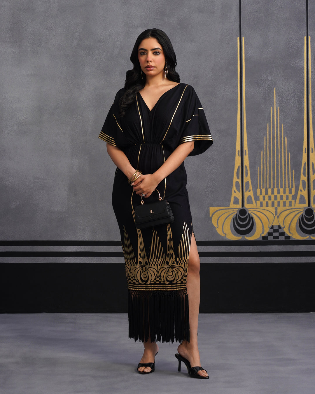 Gold kashni dress