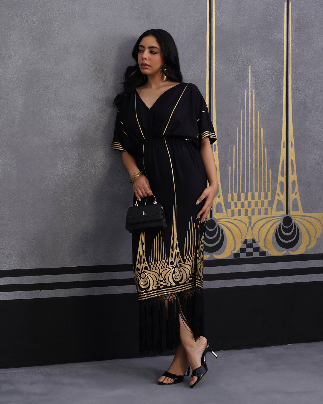 Gold kashni dress