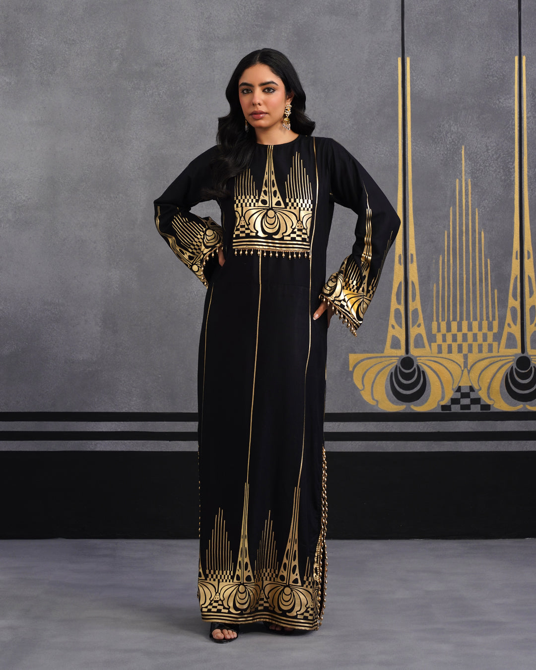 Gold Oshin kaftan