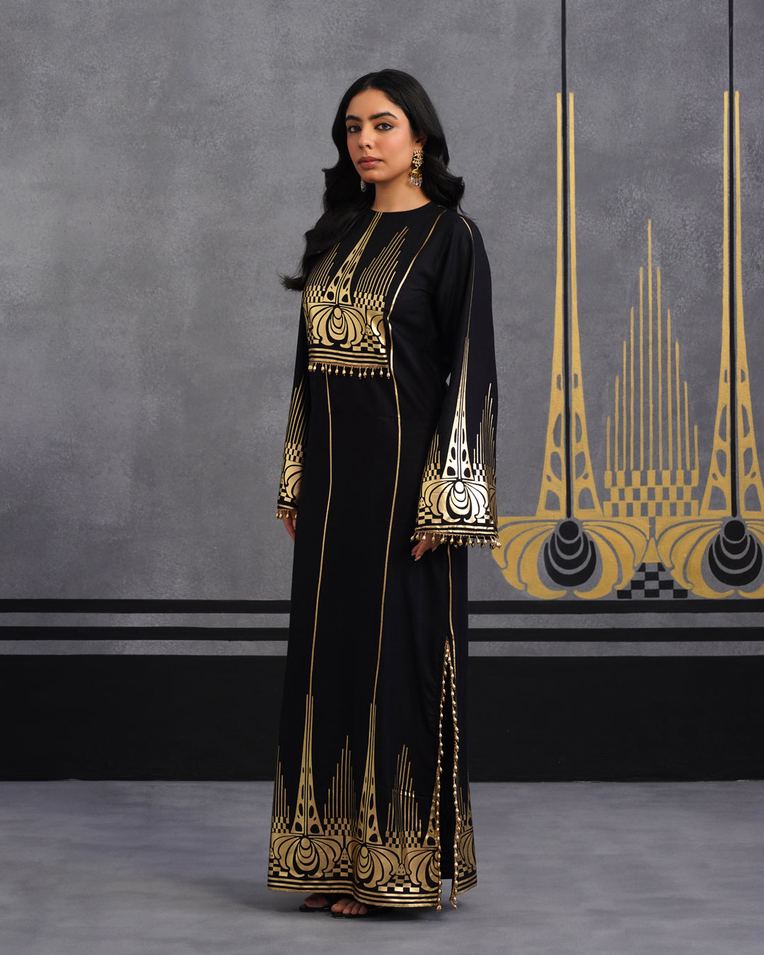 Gold Oshin kaftan