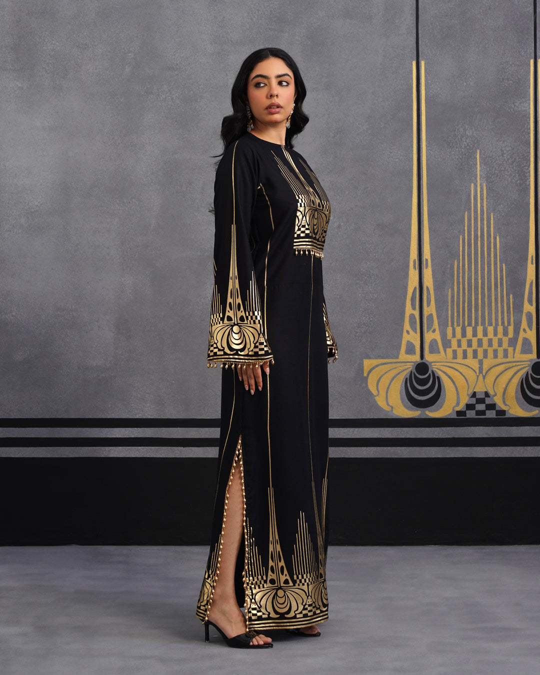Gold Oshin kaftan