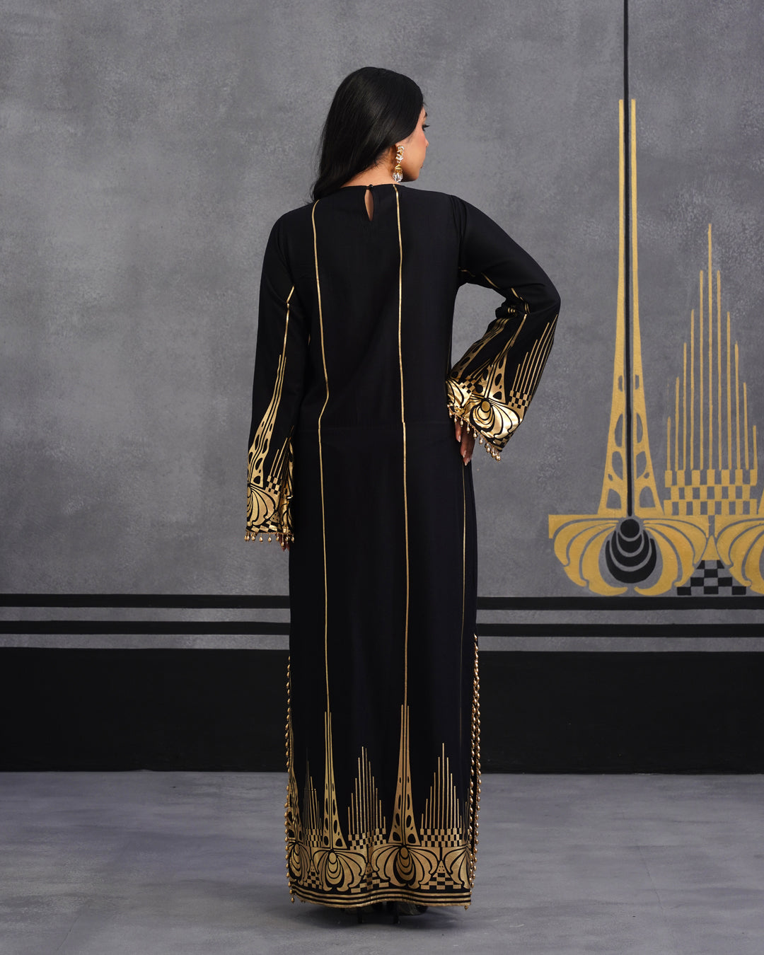 Gold Oshin kaftan