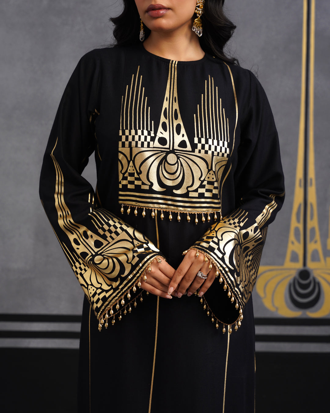 Gold Oshin kaftan