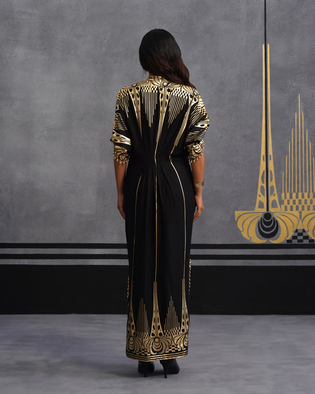 Gold Advika kaftan