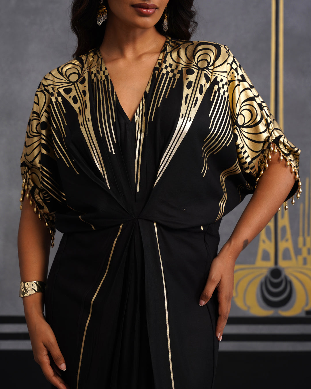 Gold Advika kaftan