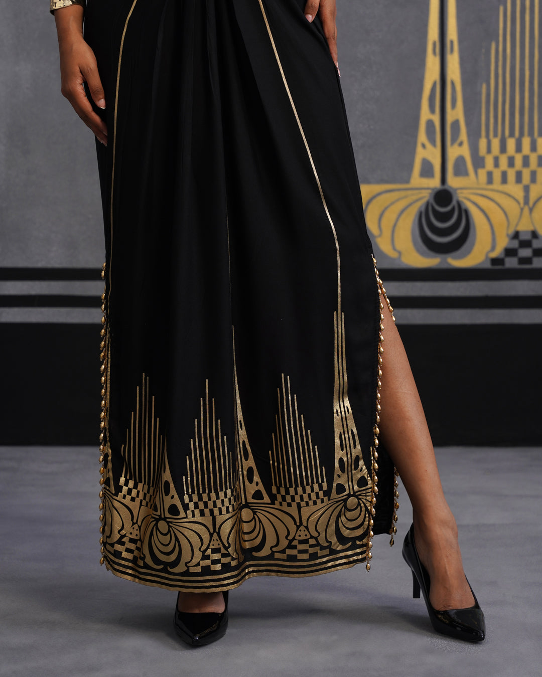 Gold Advika kaftan