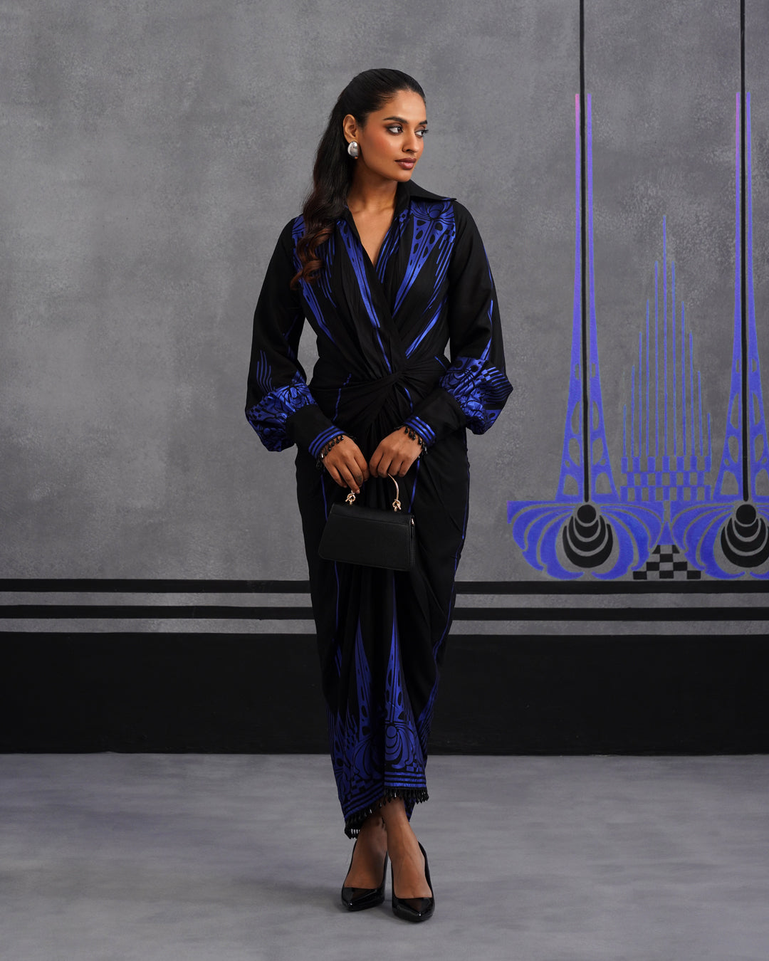 Blue Shyeni Shirtdress