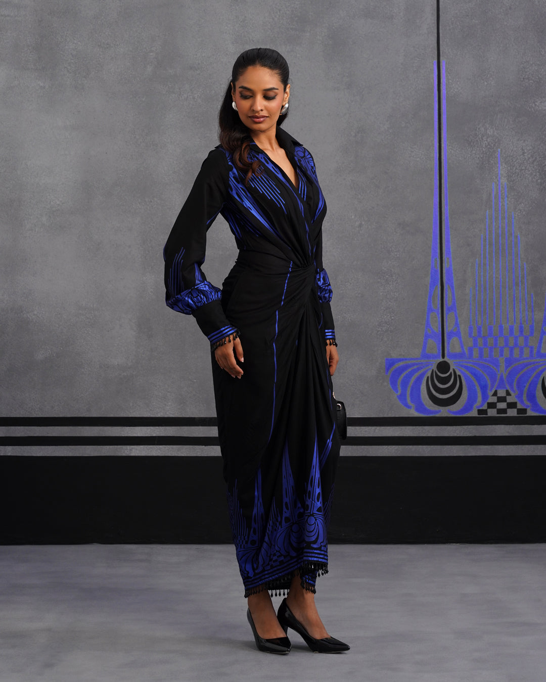 Blue Shyeni Shirtdress