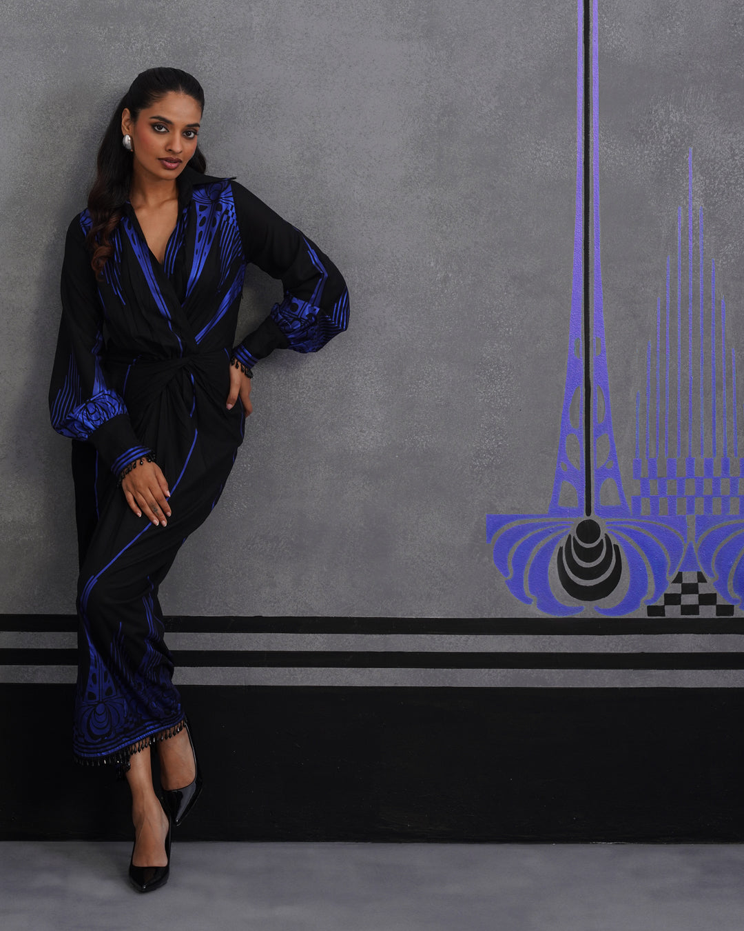 Blue Shyeni Shirtdress