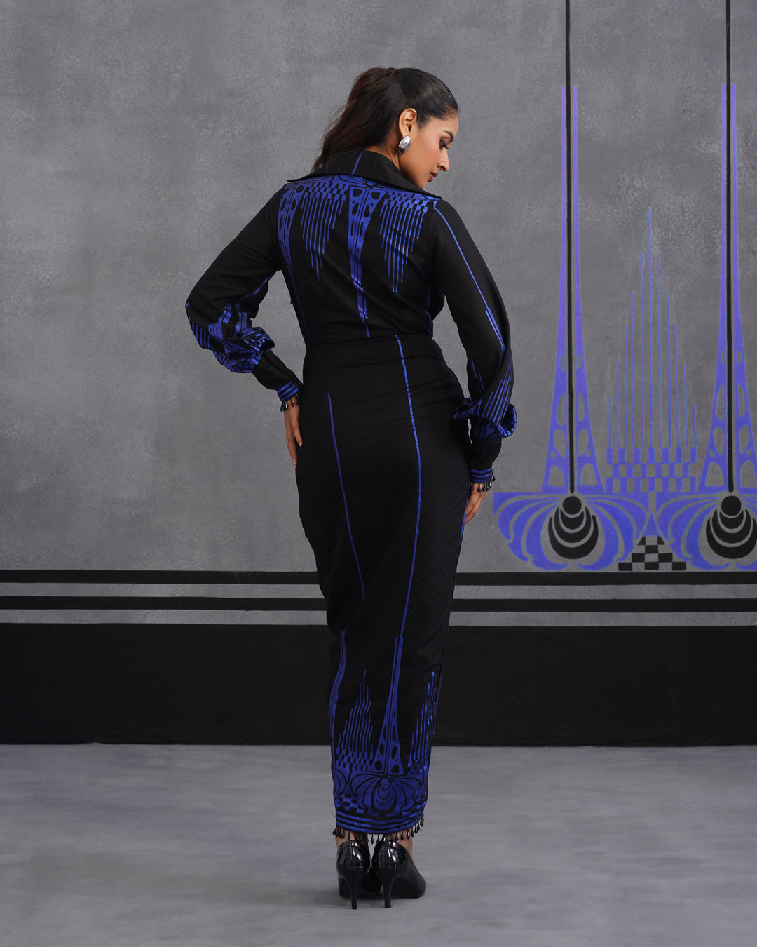 Blue Shyeni Shirtdress