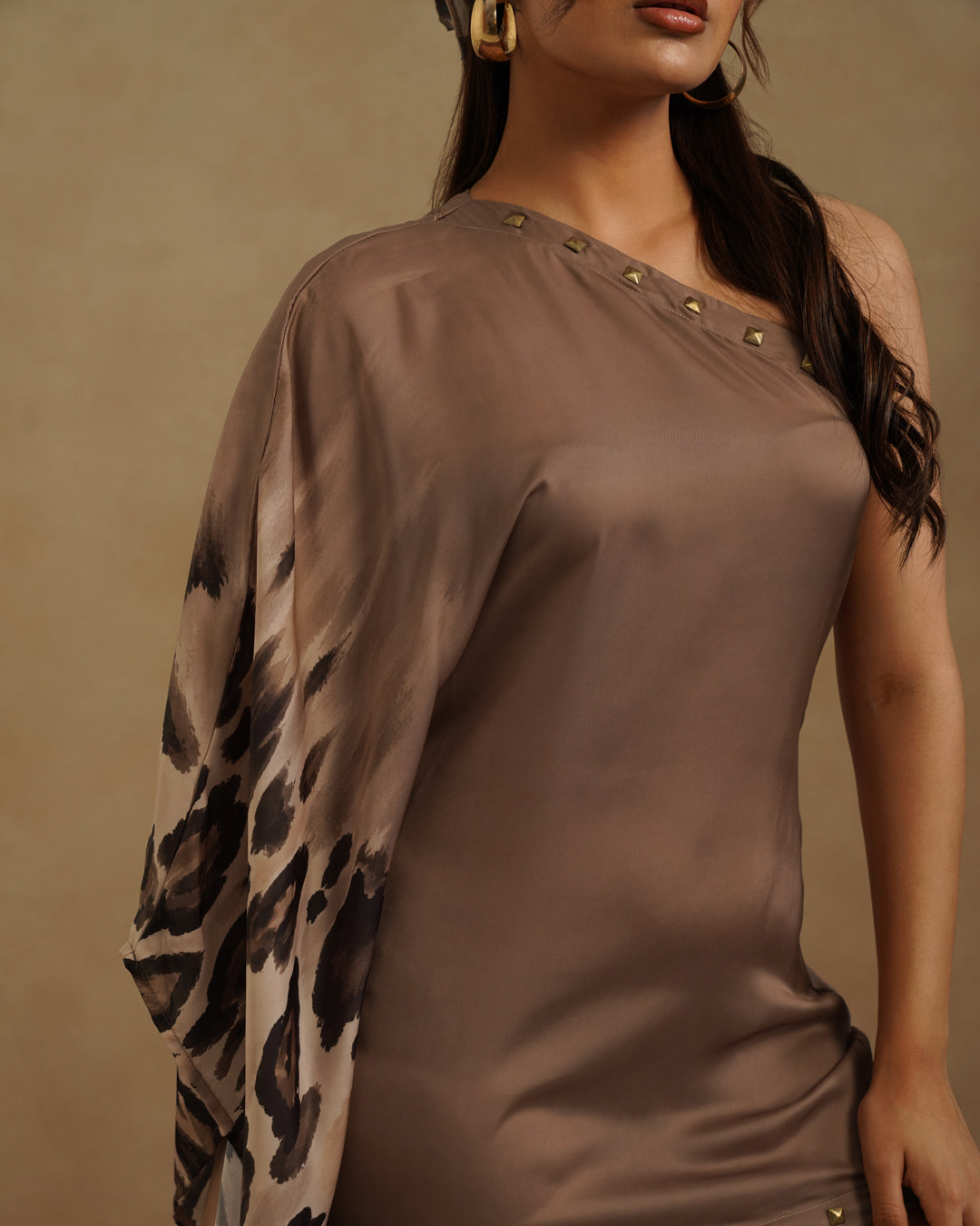 Leopard Assy Mini dress  with Free Bandana