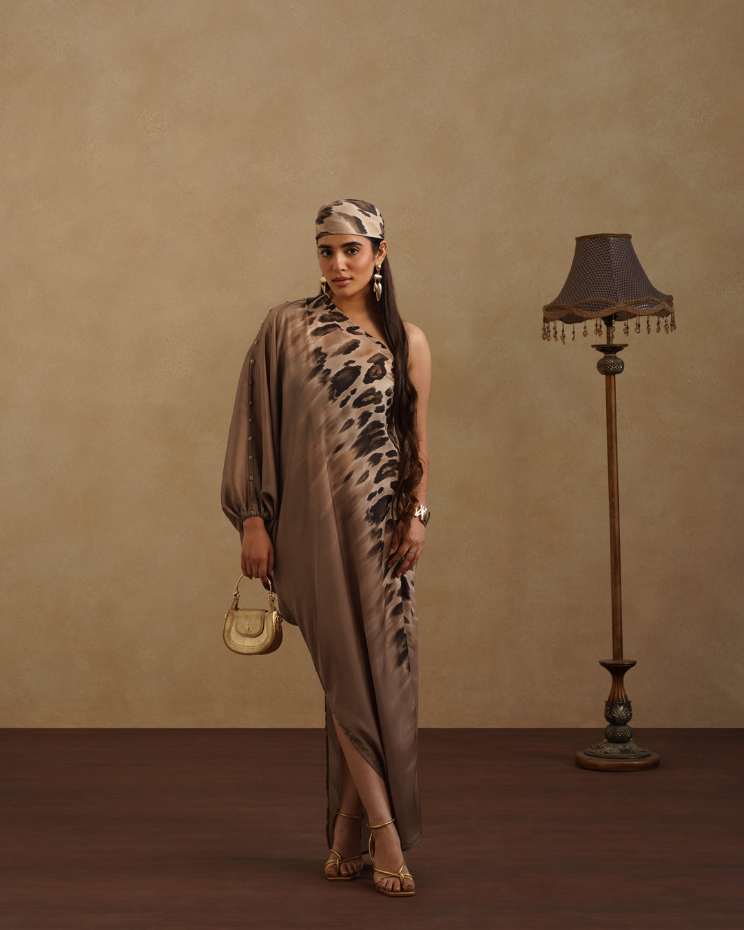 Leopard kaftan  with Free Bandana