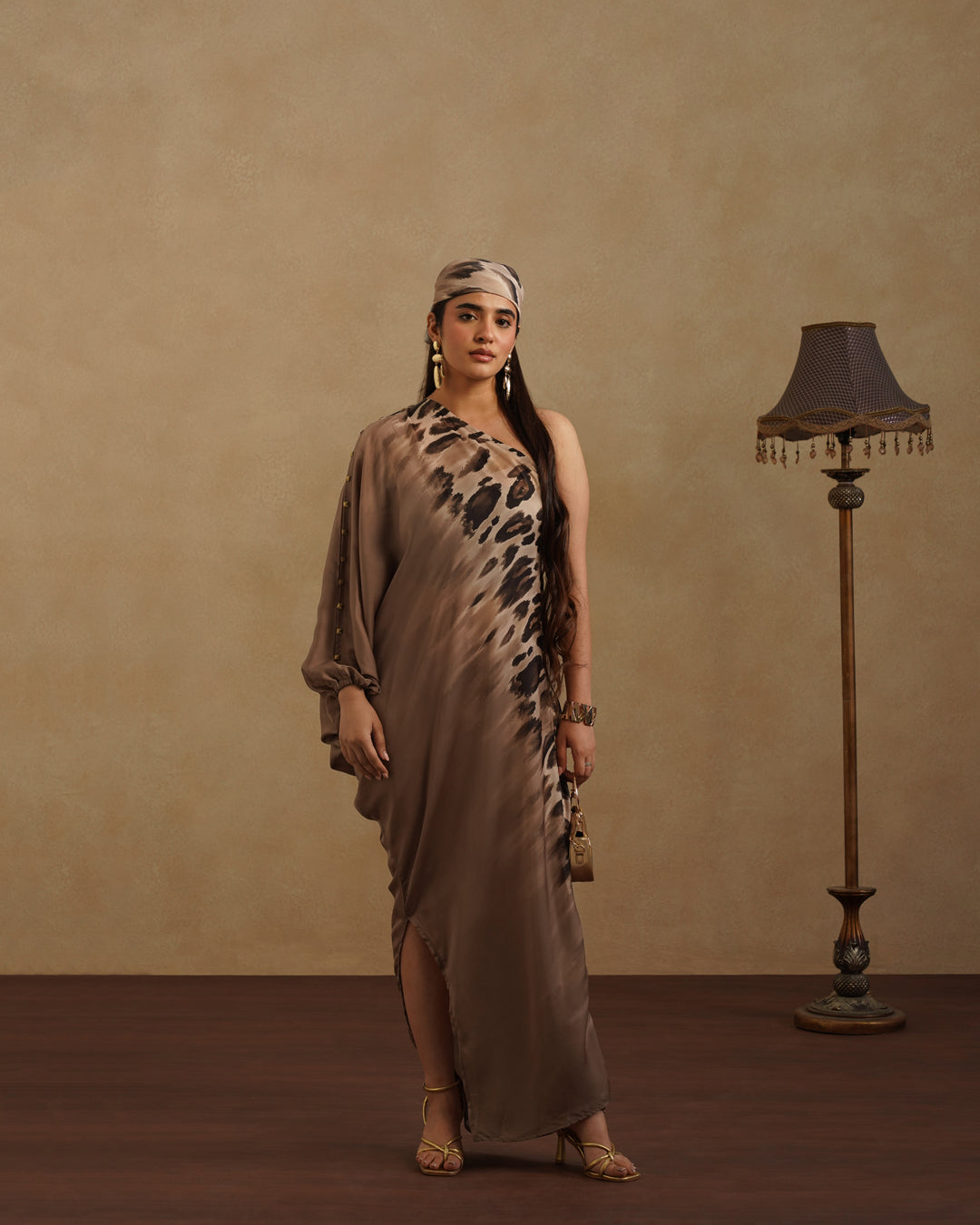 Leopard kaftan  with Free Bandana