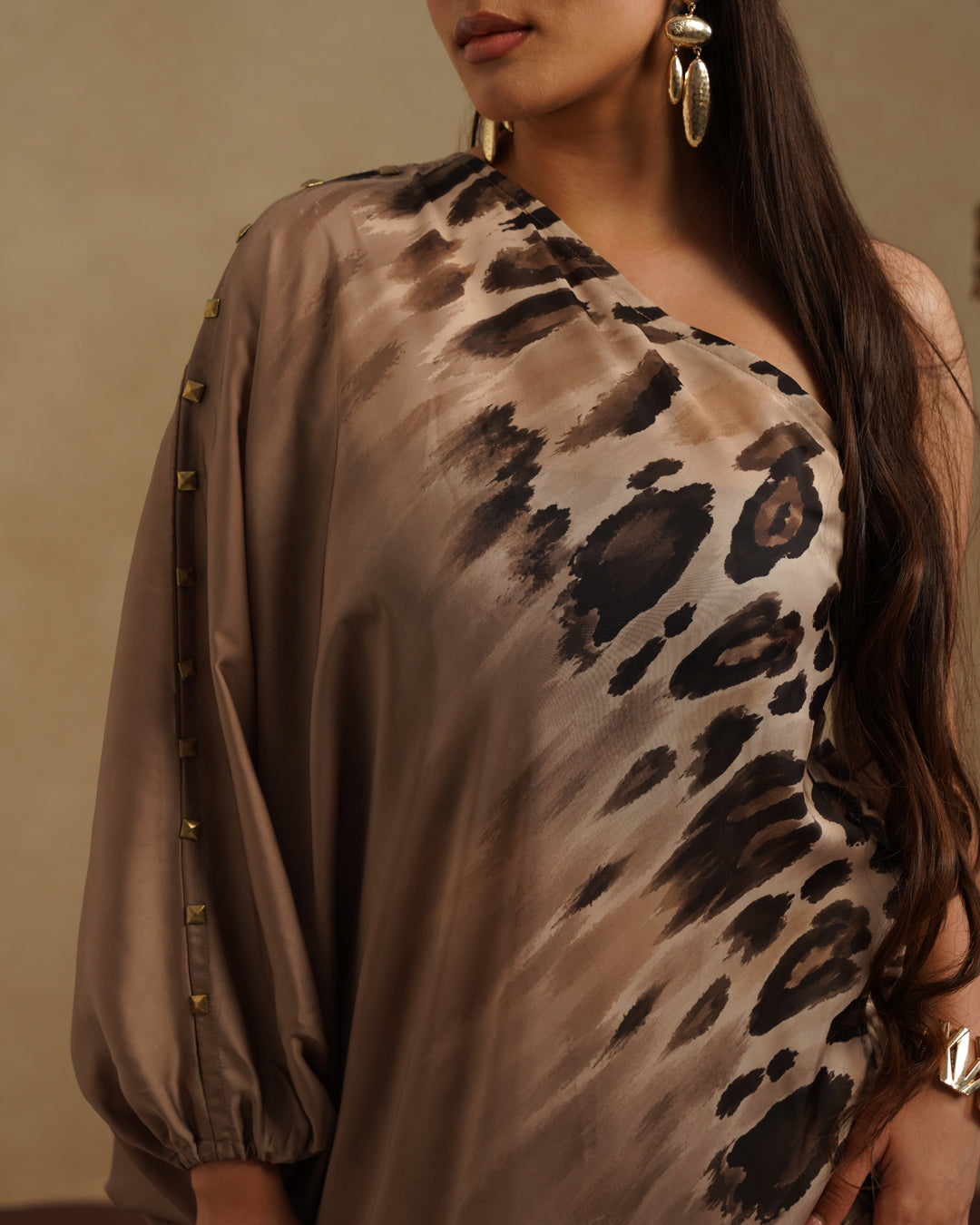 Leopard kaftan  with Free Bandana