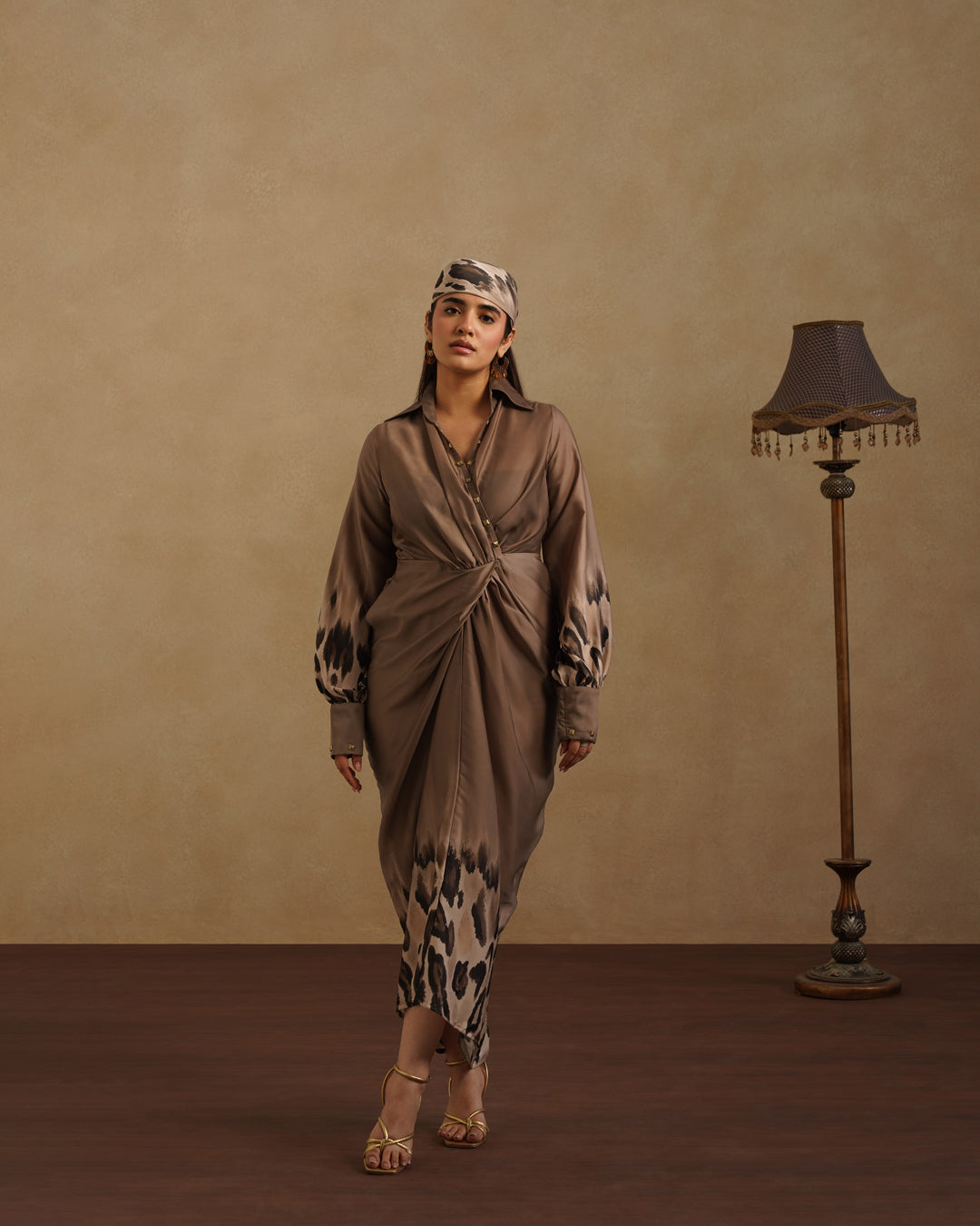 Leopard Shirtdress with Free Bandana