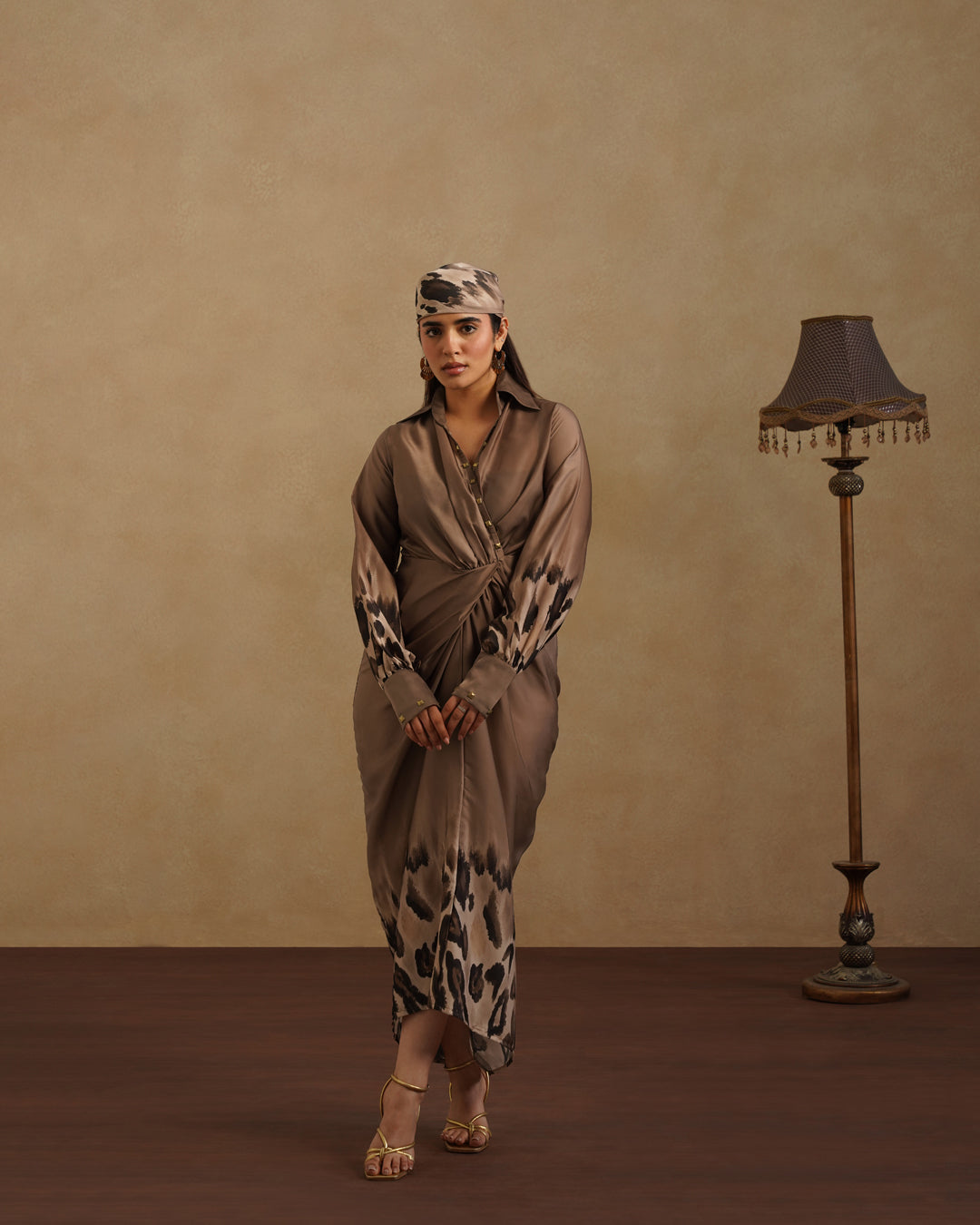 Leopard Shirtdress with Free Bandana