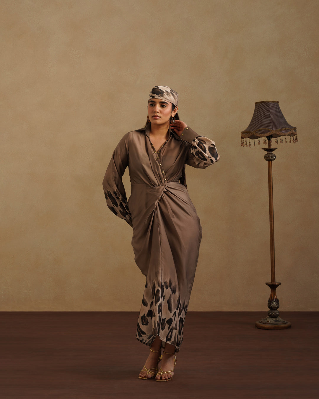 Leopard Shirtdress with Free Bandana