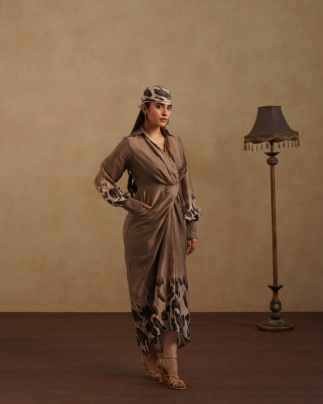 Leopard Shirtdress with Free Bandana