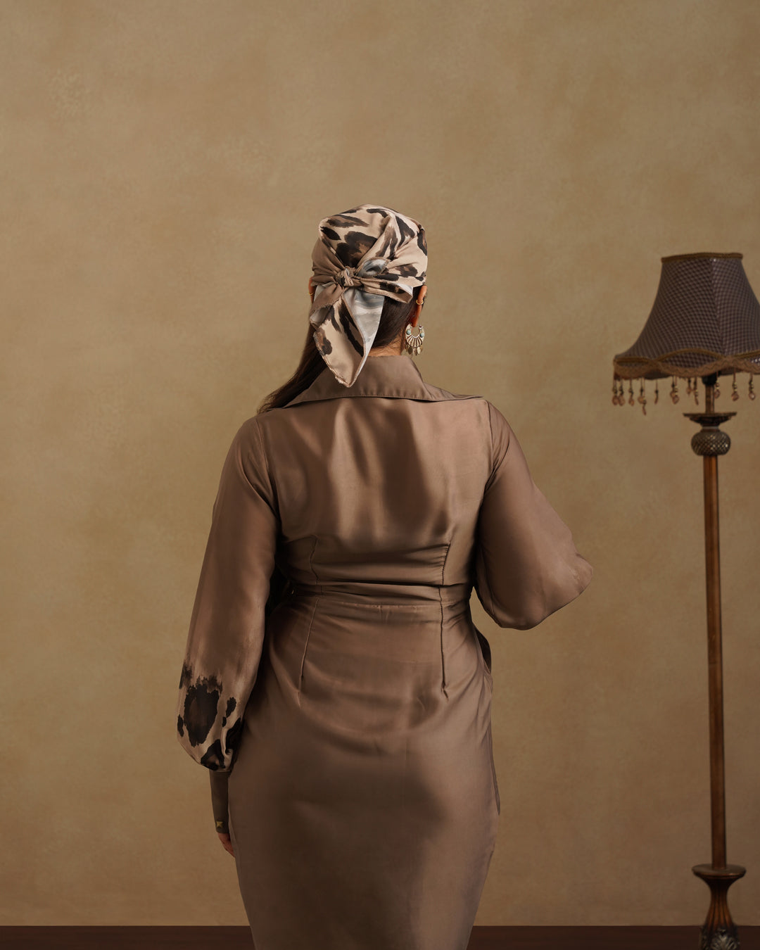 Leopard Shirtdress with Free Bandana