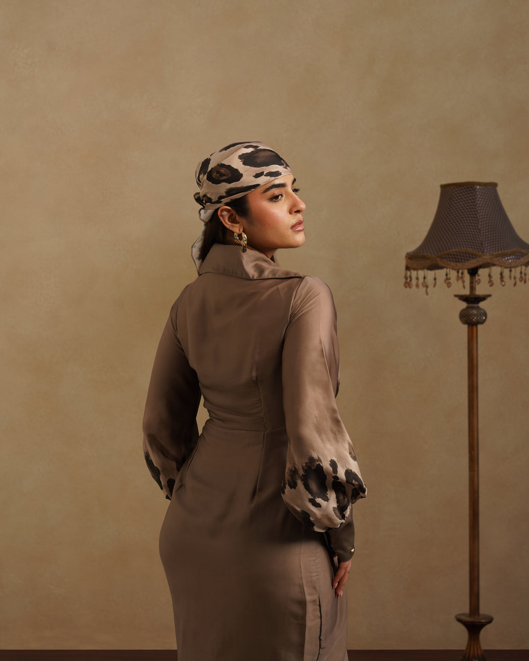 Leopard Shirtdress with Free Bandana
