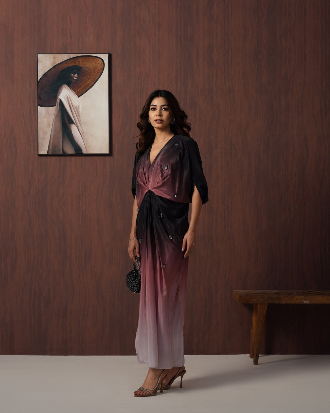 salmon ombre kaftan