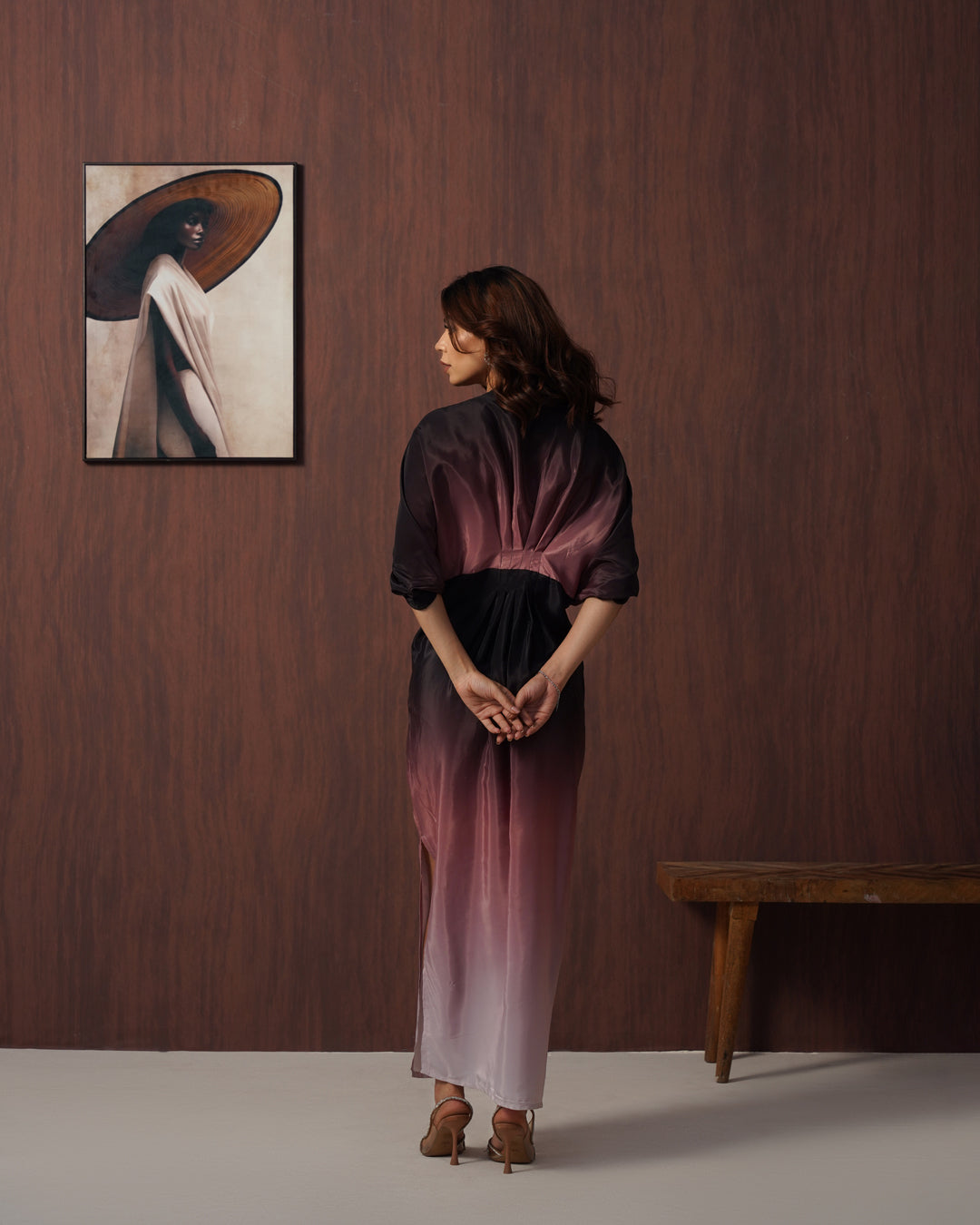 salmon ombre kaftan