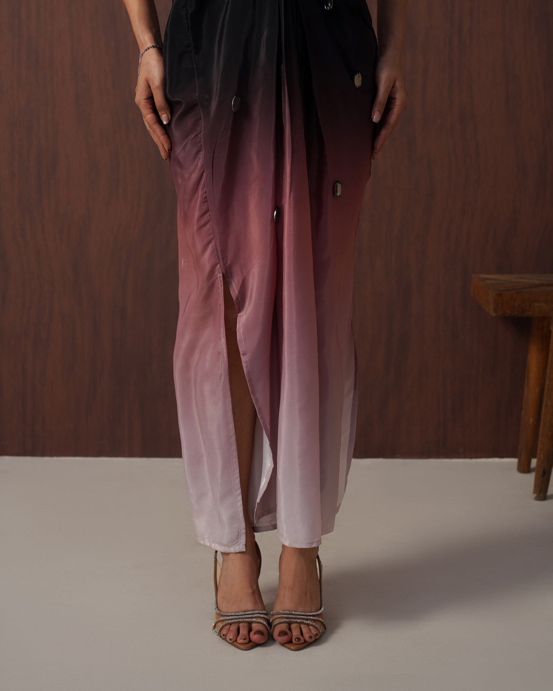 salmon ombre kaftan
