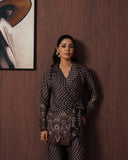 Brown Paisley blazer set