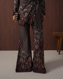 Brown Paisley blazer set