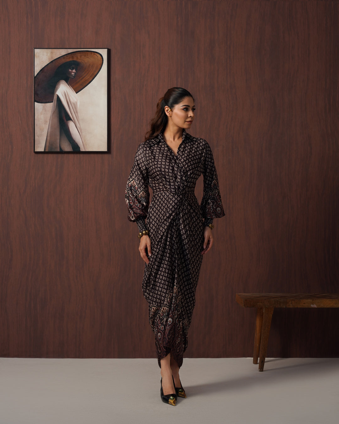 Brown Paisley Shirtdress