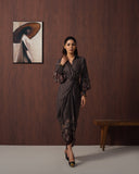 Brown Paisley Shirtdress
