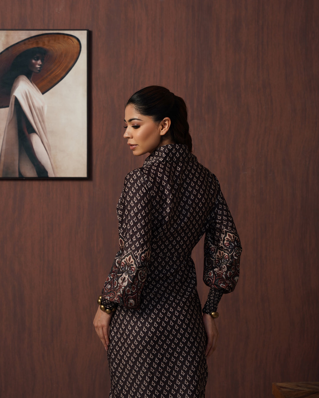 Brown Paisley Shirtdress
