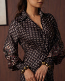 Brown Paisley Shirtdress