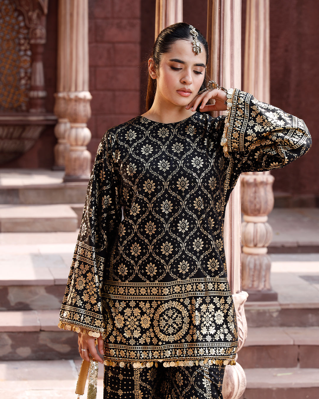Bandhani Co-ord set BLACK