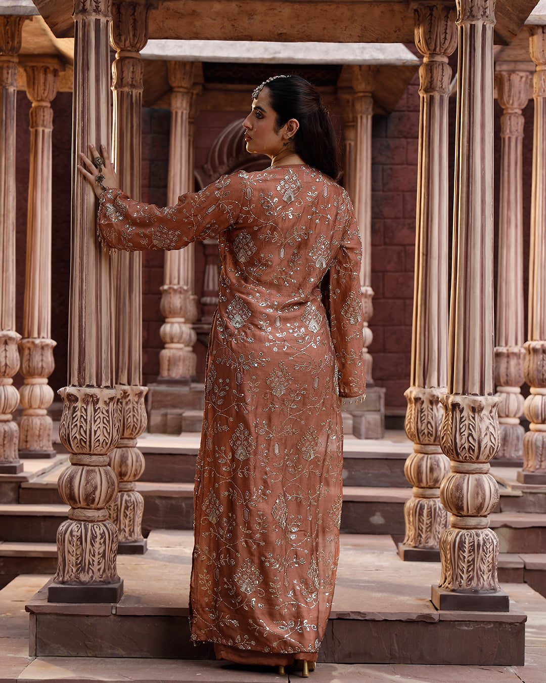 Mauve Pink Choga set