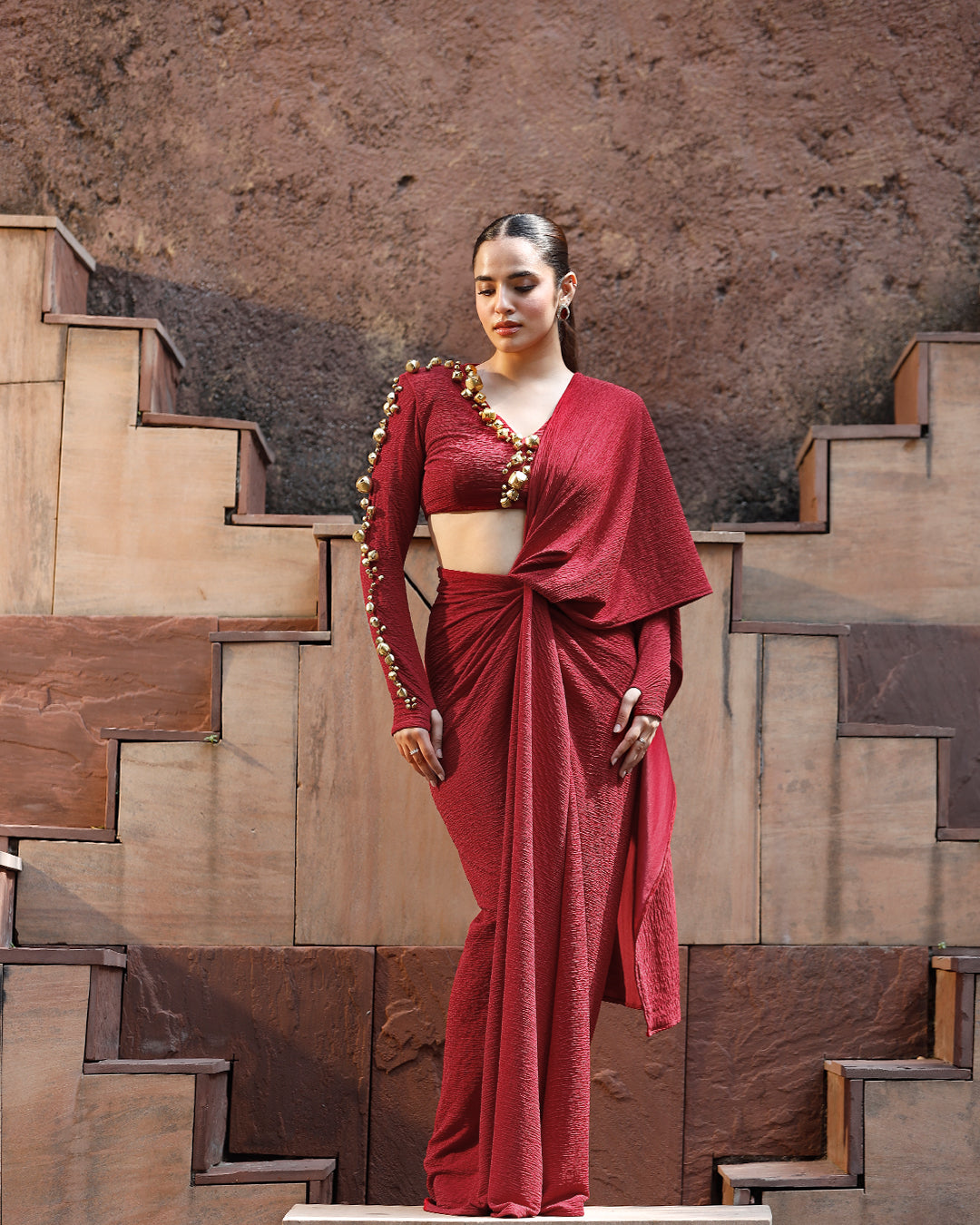 Jhankaar Red saree