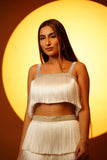 WHITE FRINGES TOP