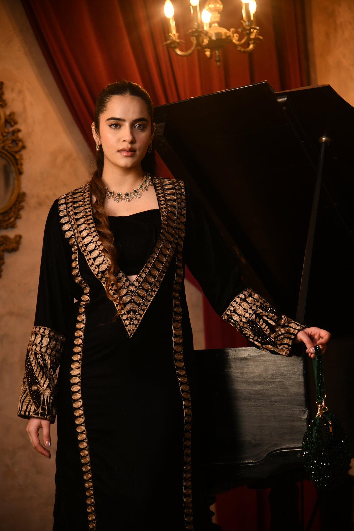 Black Velvet Kaftan