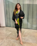 NEON LIME FLORAL KAFTAN
