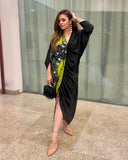 NEON LIME FLORAL KAFTAN