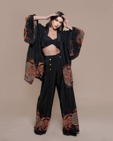 BAROQUE KIMONO SHRUG-PANT SET - Wabi Sabi